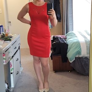 Guess Bodycon Red Dress with cutouts